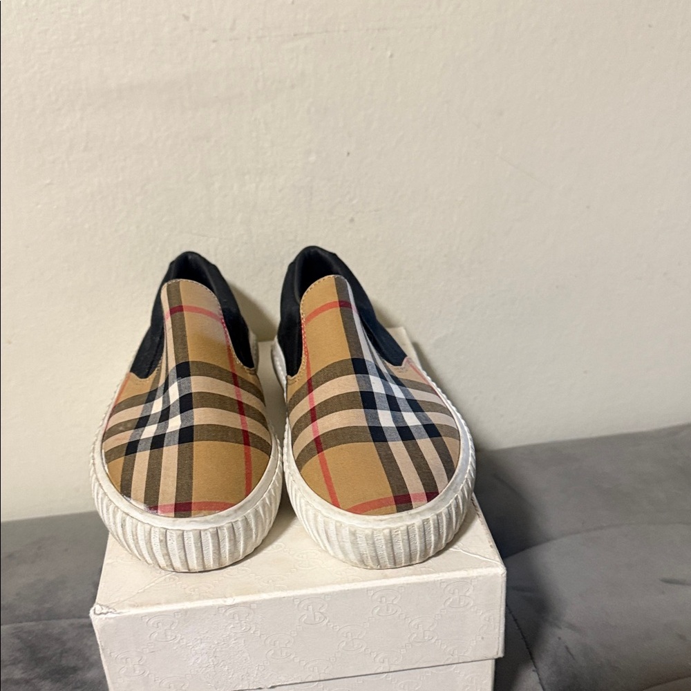 Burberry Classic Check Slip-On Sneakers | Kids Size 32